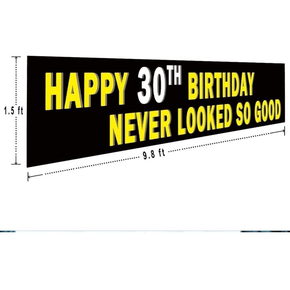 Happy 30th Birthday - Never Looked So Good Banner
